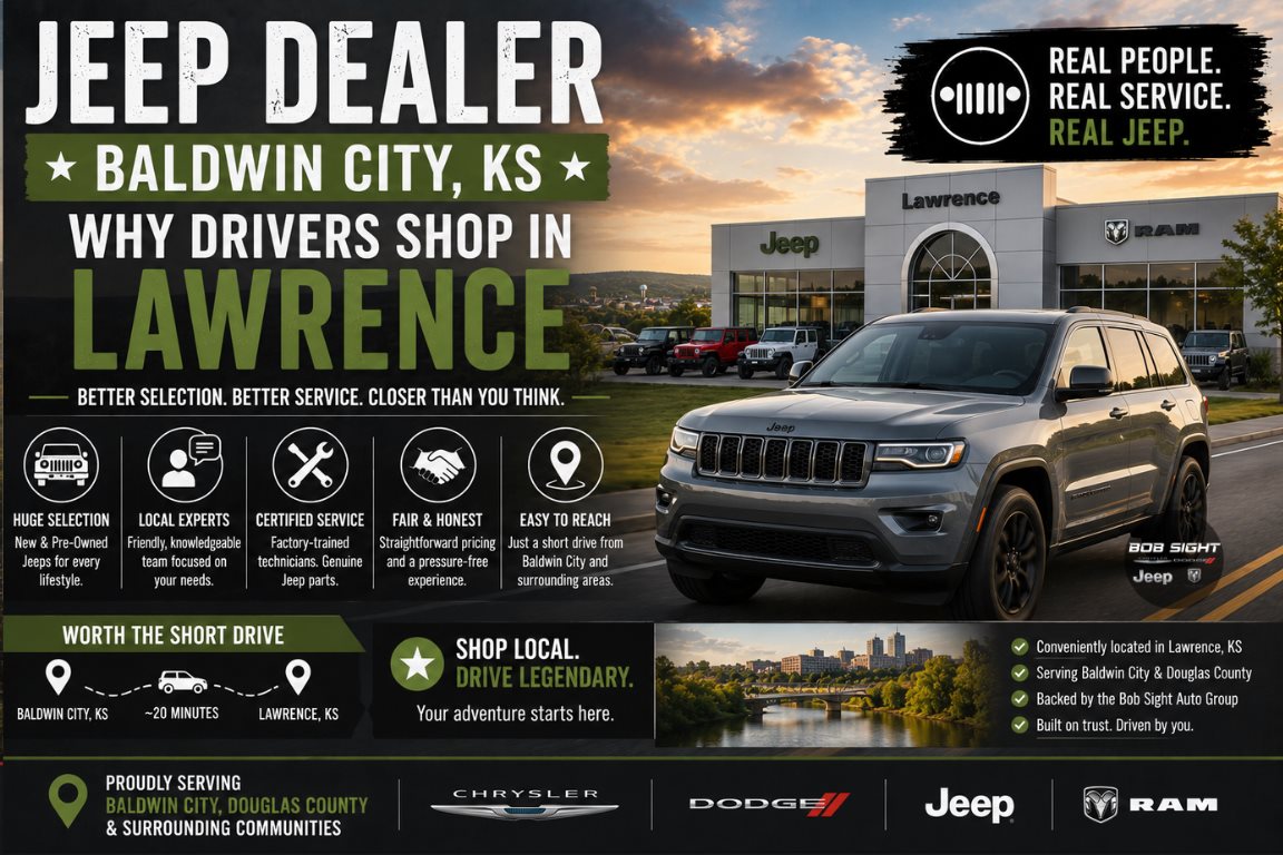 Jeep Dealer Baldwin City KS: Why Drivers Shop at Bob Sight CDJR in Lawrence