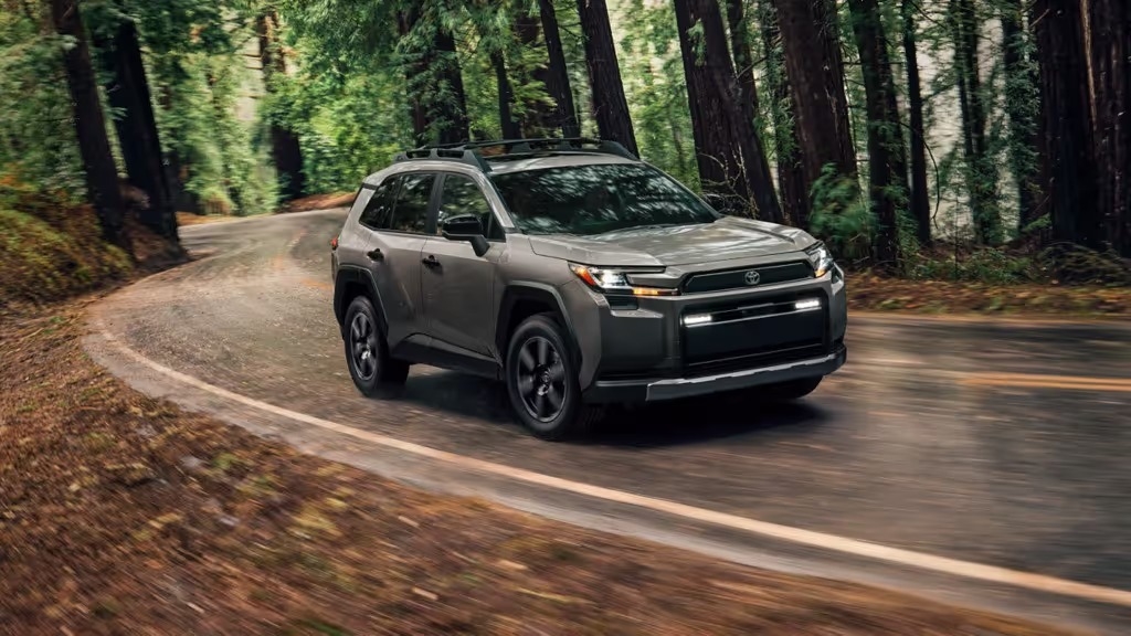 2026 Toyota RAV4 electric SUV in dark gray, now available at Safford Toyota of Glen Burnie near Baltimore, MD