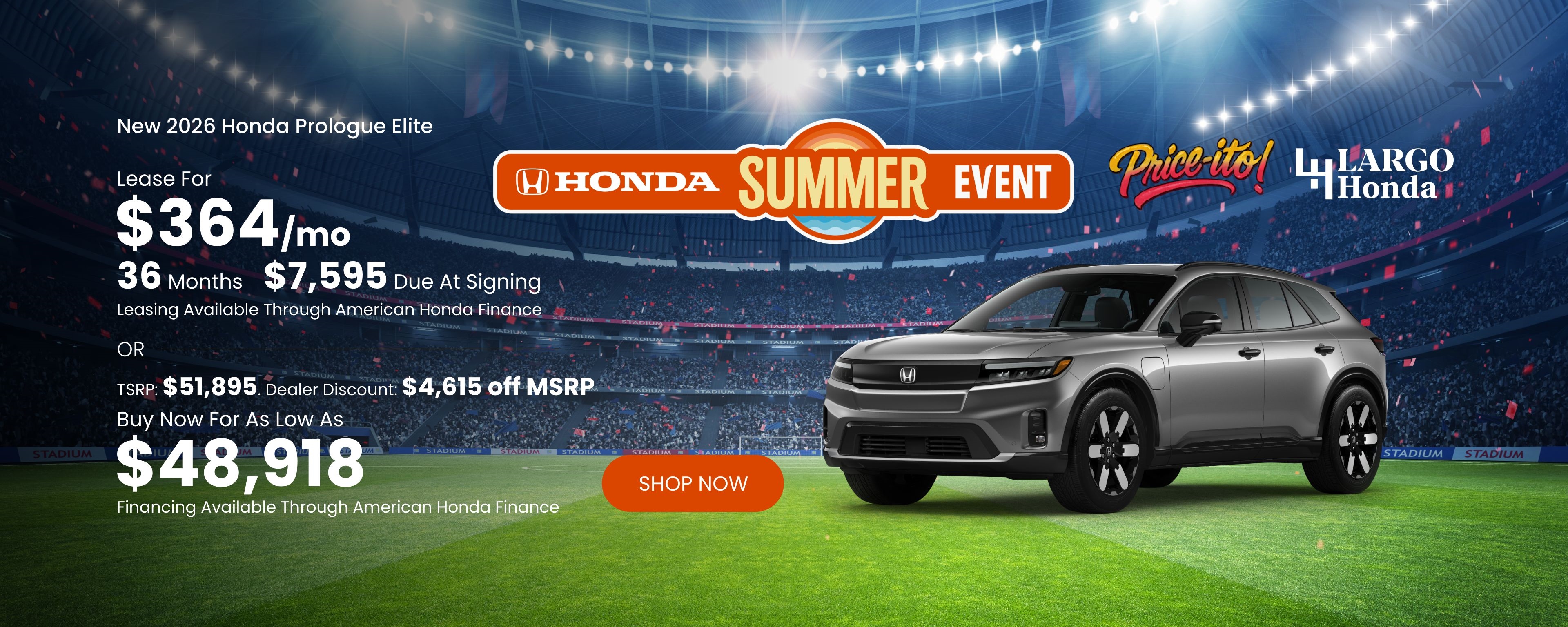 Lease a New 2026 Honda Prologue Elite