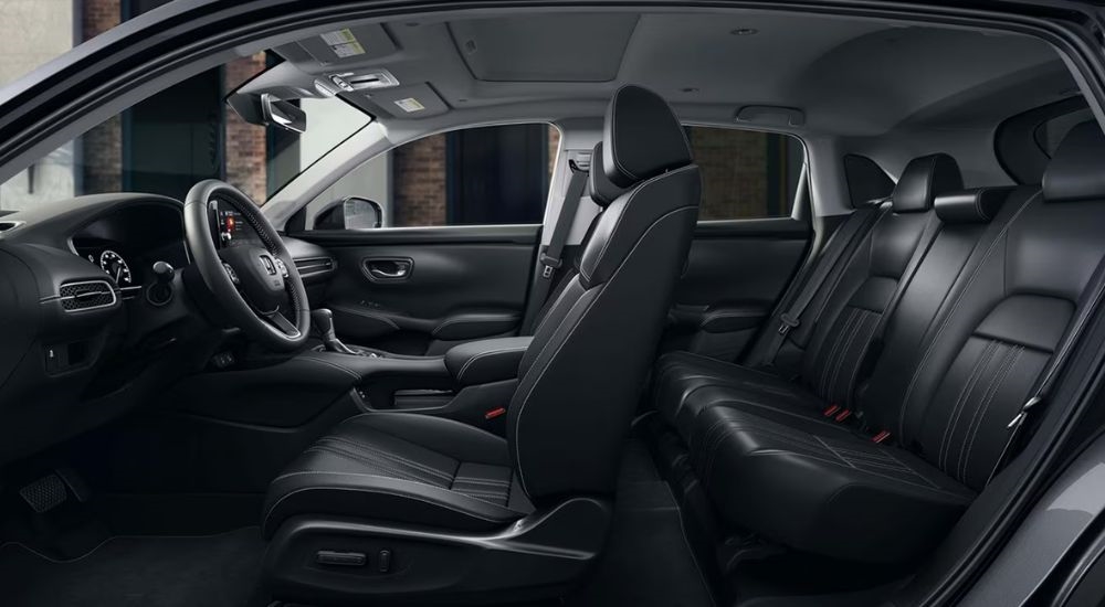 A cross section view of the 2027 Honda HR-V with black interior.
