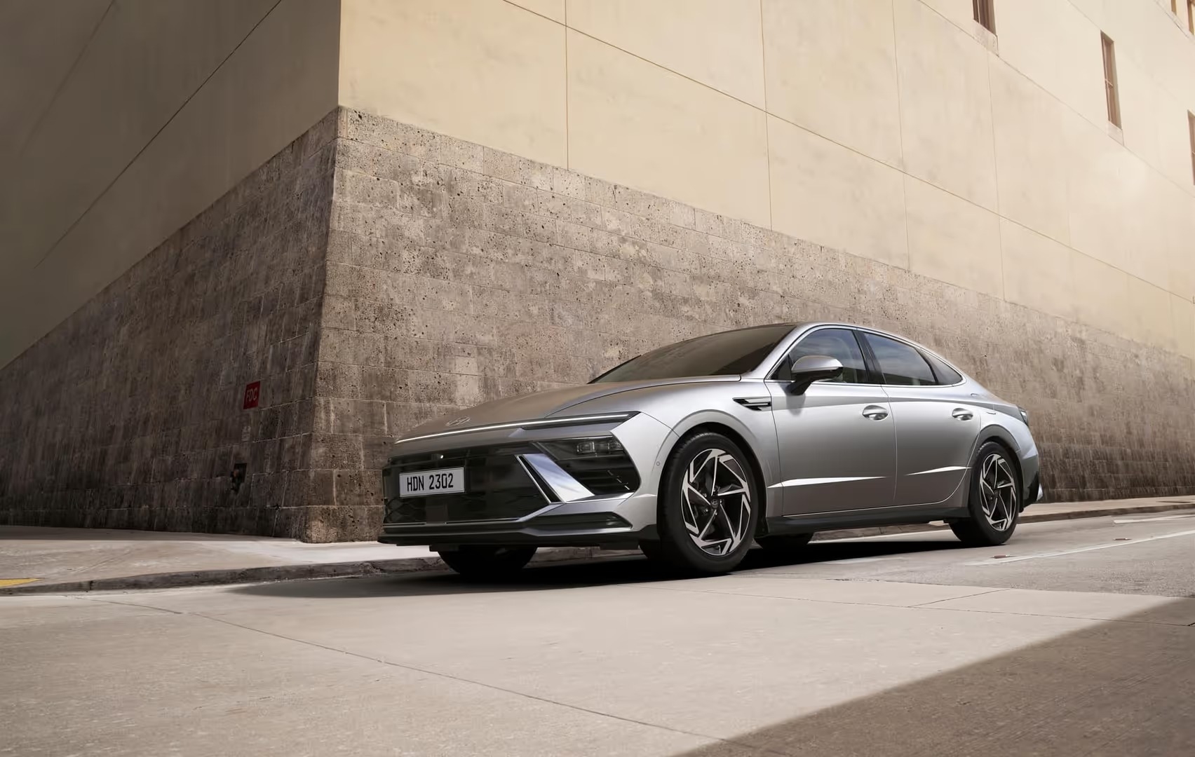 2024 Hyundai Sonata parked in fornt of a building
