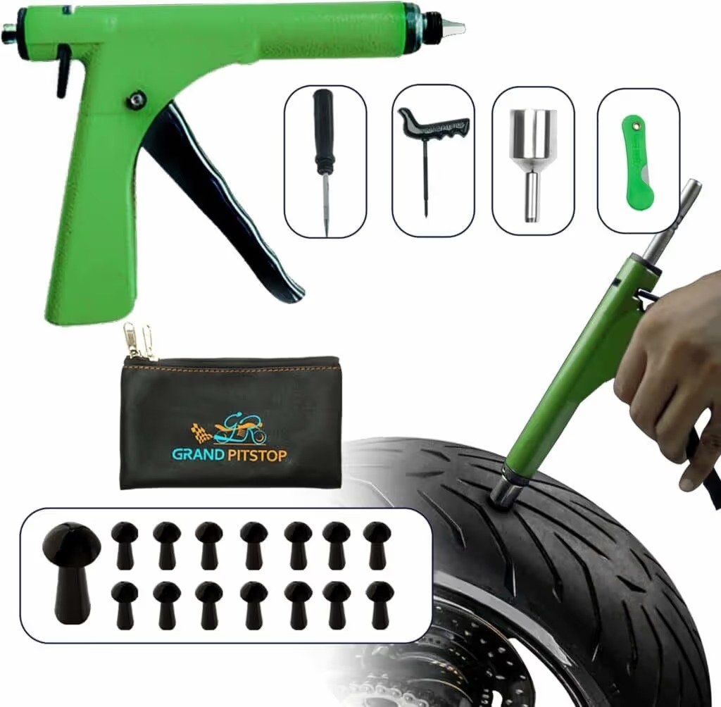 GRAND PITSTOP Tire Puncture Repair Kit with 30 Mushroom Plugs