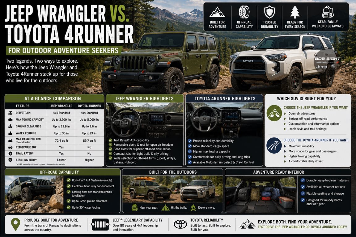 Jeep Wrangler vs Toyota 4Runner: Best Off-Road SUV Comparison