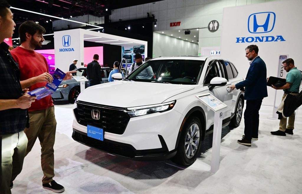 Honda SUV on display during windshield treatment demo event in Akron, OH