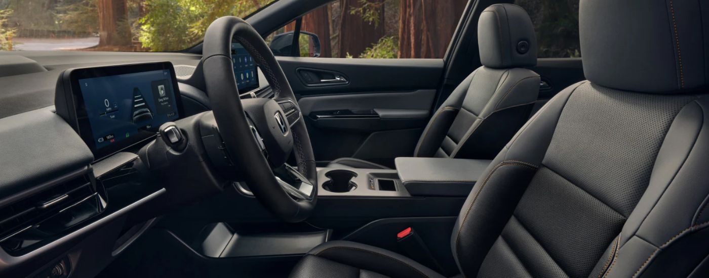 Interior view of 2026 Honda Prologue driver and passenger seats.