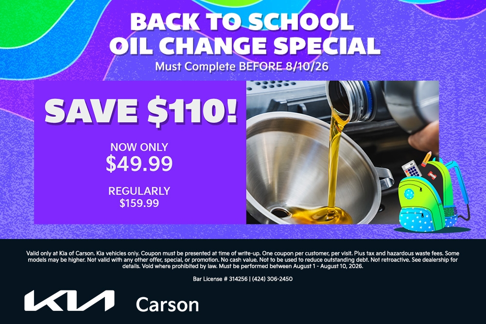 Back to School Oil Change