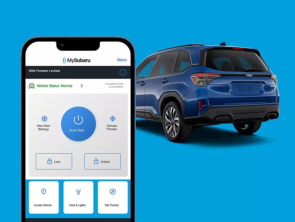 Subaru STARLINK Safety and Security connected services interface