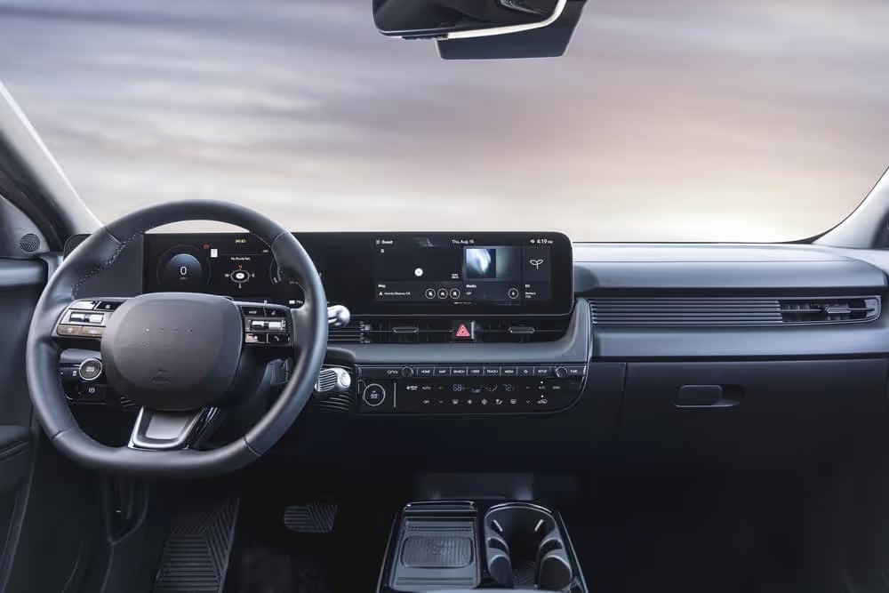 The interior cabin of the rugged 2025 Hyundai IONIQ 5 XRT