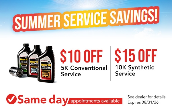 $10 & $15 off oil change