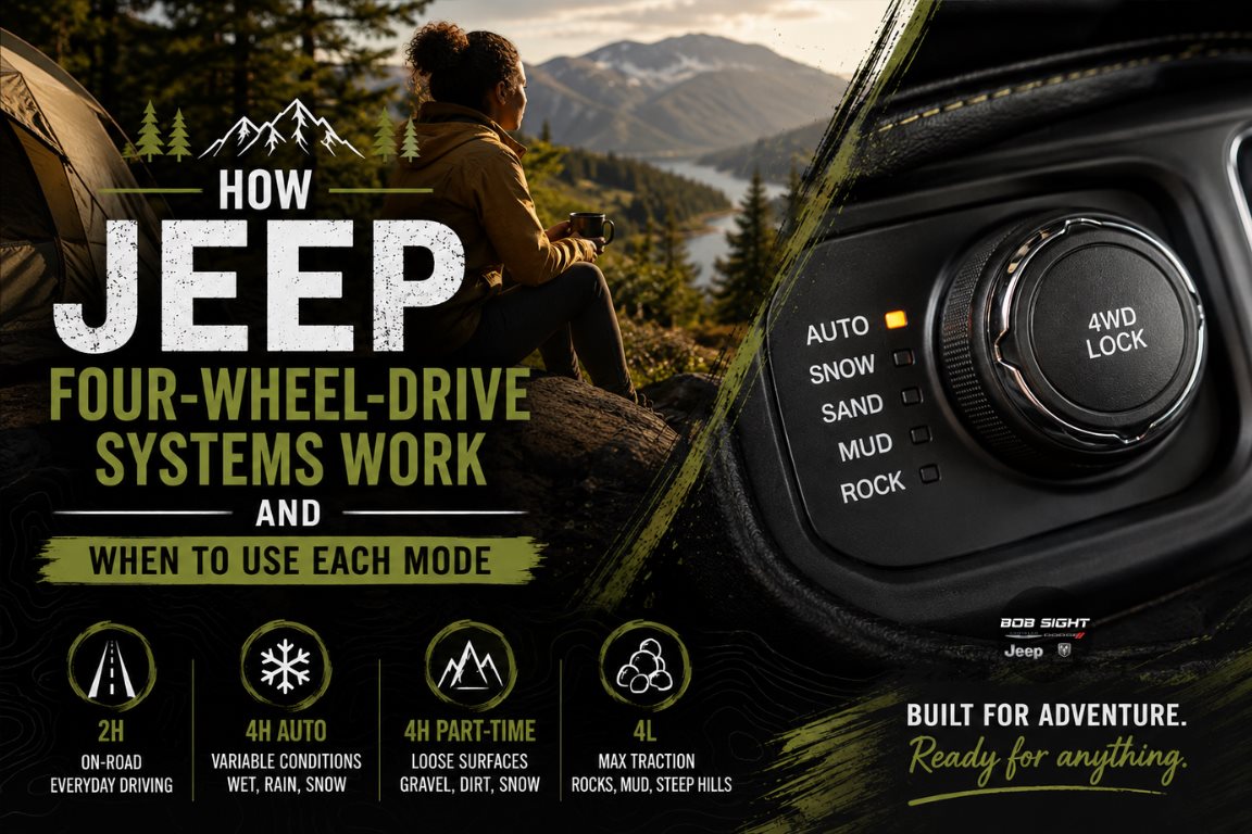 How Jeep Four-Wheel-Drive Systems Work: 4x4 Modes Guide for Lawrence, KS Drivers
