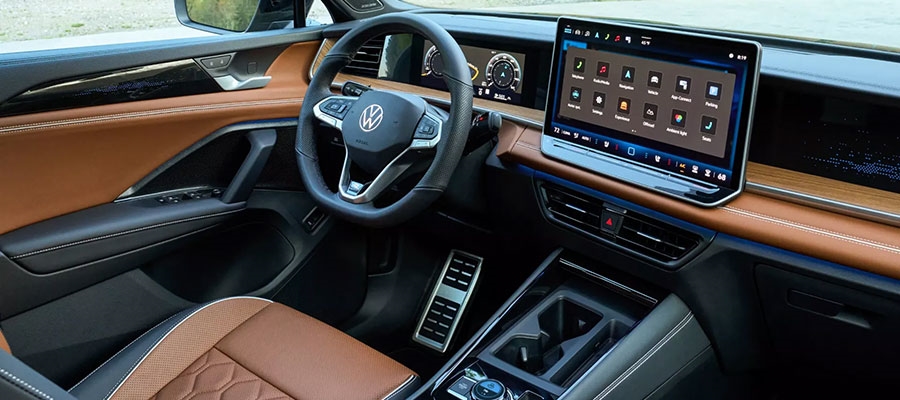 2026 Tiguan interior Amber Brown leather