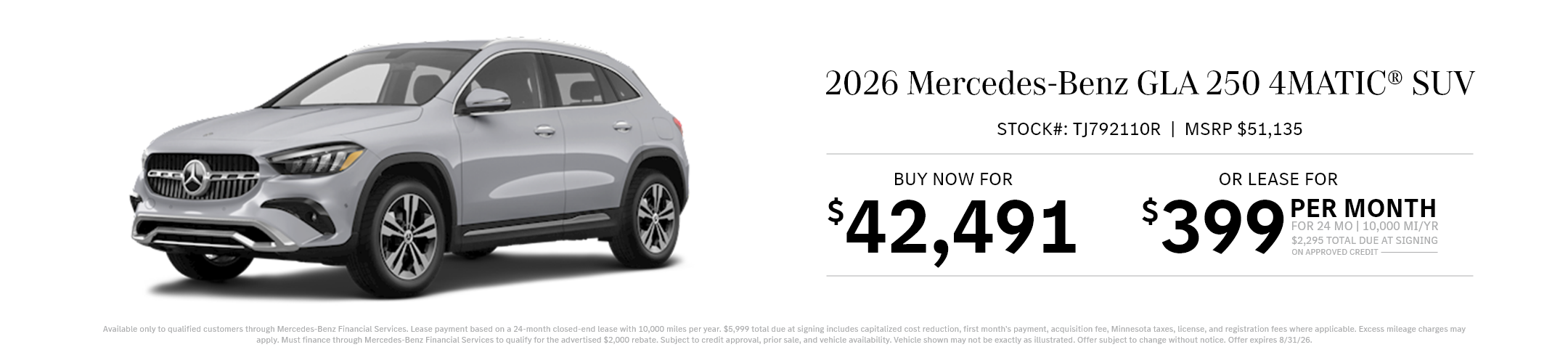 2026 Mercedes-Benz GLA 250 4Matic SUV