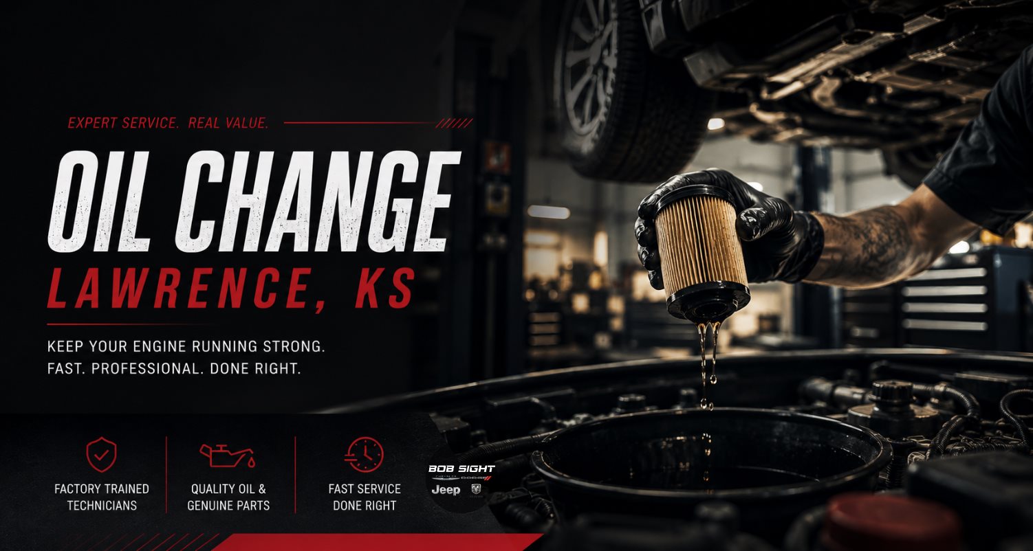 Oil change service in Lawrence, Kansas at Bob Sight CDJR