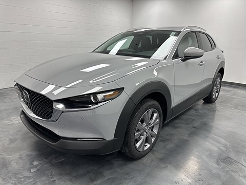 grey 2026 Mazda CX-30 crossover parked at the Bountiful Mazda dealership in Bountiful, UT