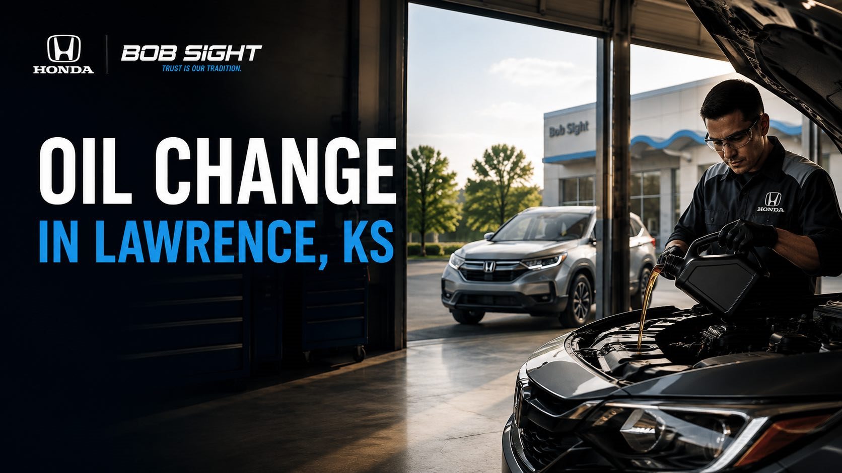 Honda oil change service near Lawrence, Kansas at Bob Sight Honda
