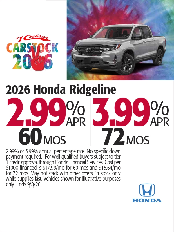 Honda Ridgeline Specials