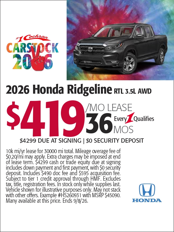 Honda Ridgeline Specials