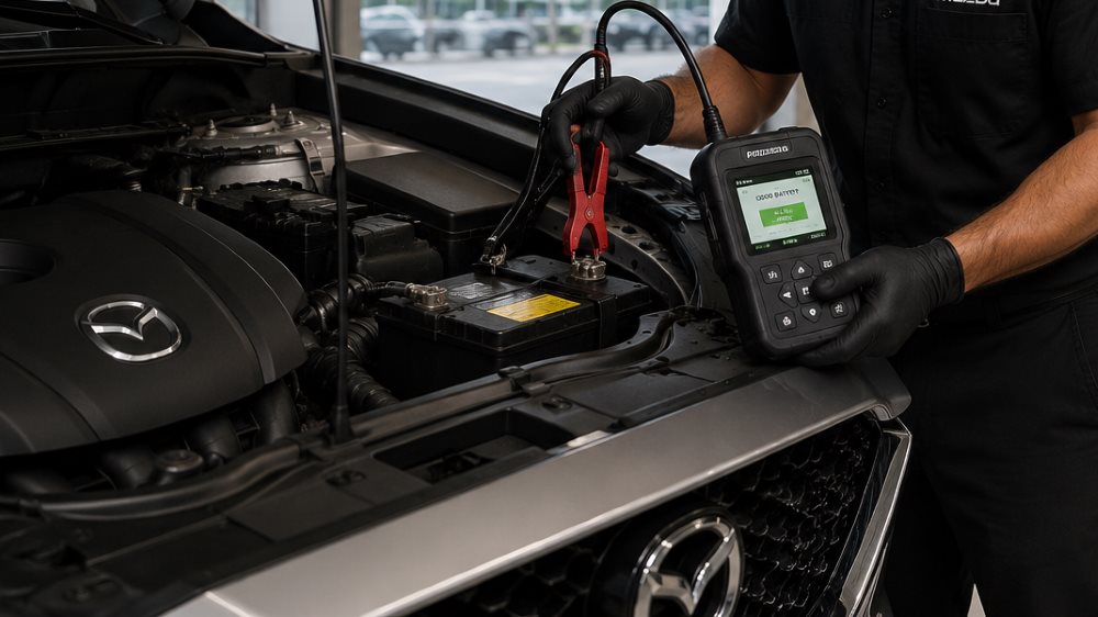 Mazda battery replacement service at Brickell Mazda in Miami