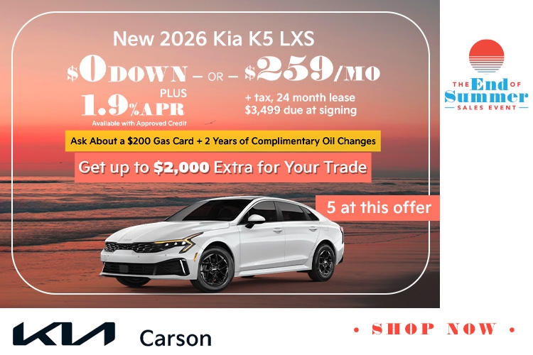 Select New 2025 & 2026 Kia Models