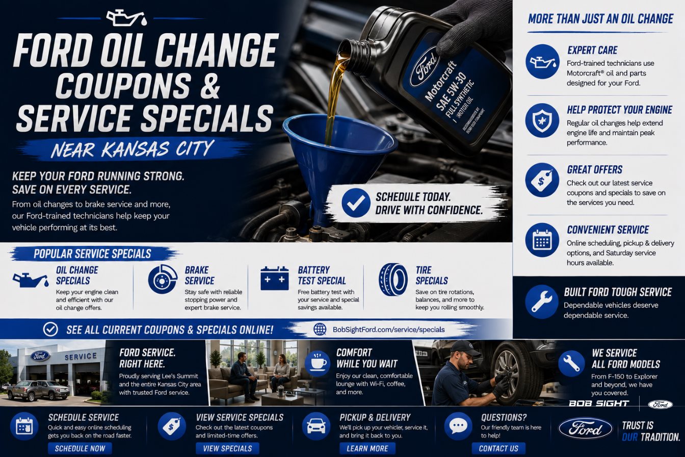 Ford Oil Change Coupons and Specials Near Kansas City