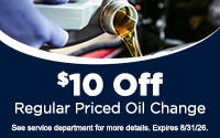 Regular Priced Oil Change