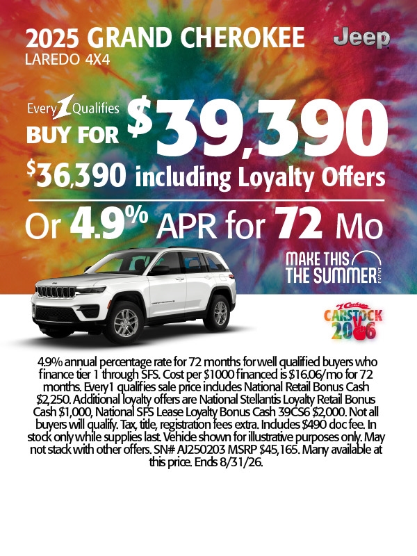 Jeep Grand Cherokee Specials