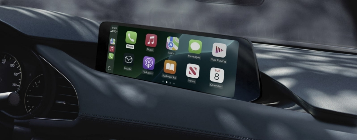 Infotainment screen in a 2026 Mazda3