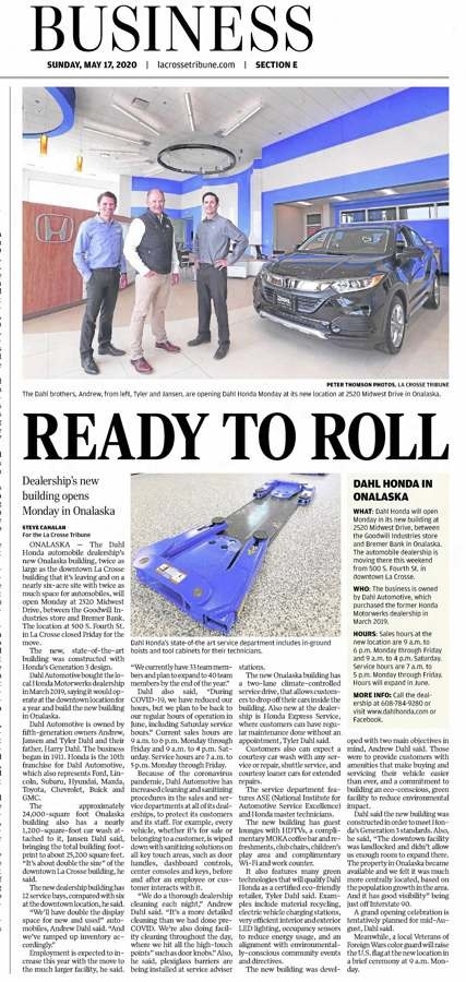 Dahl Honda Onalaska grand opening
