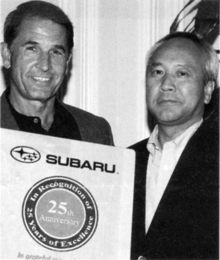 Harry Dahl Subaru 25th anniversary award