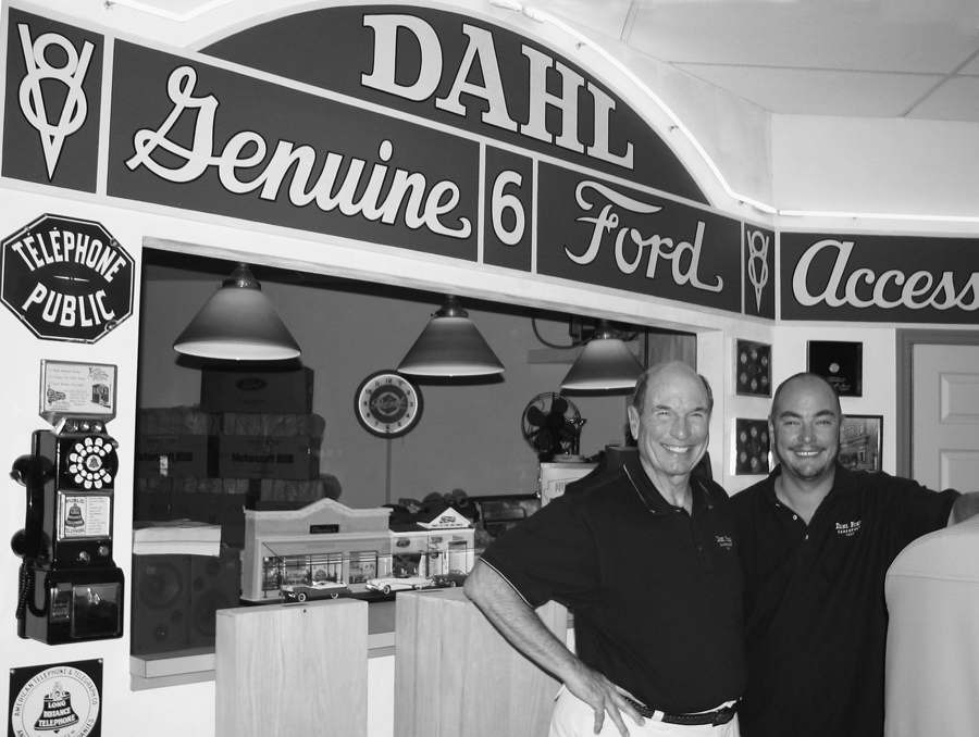 Vinje and K.V. Dahl at the Old Car Home