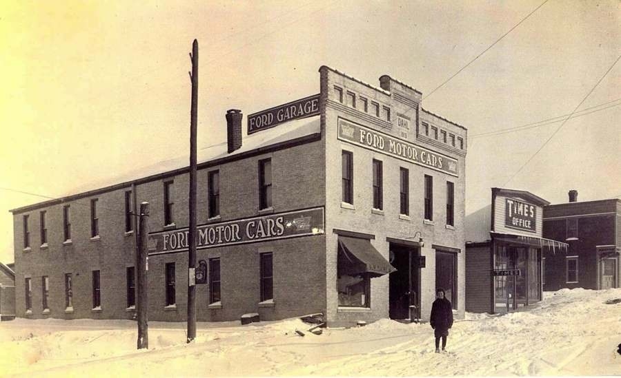 First Dahl Ford dealership building in Westby