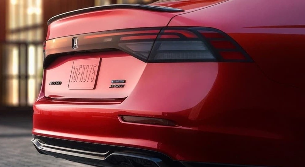 Rear-end on a red 2026 Honda Accord.