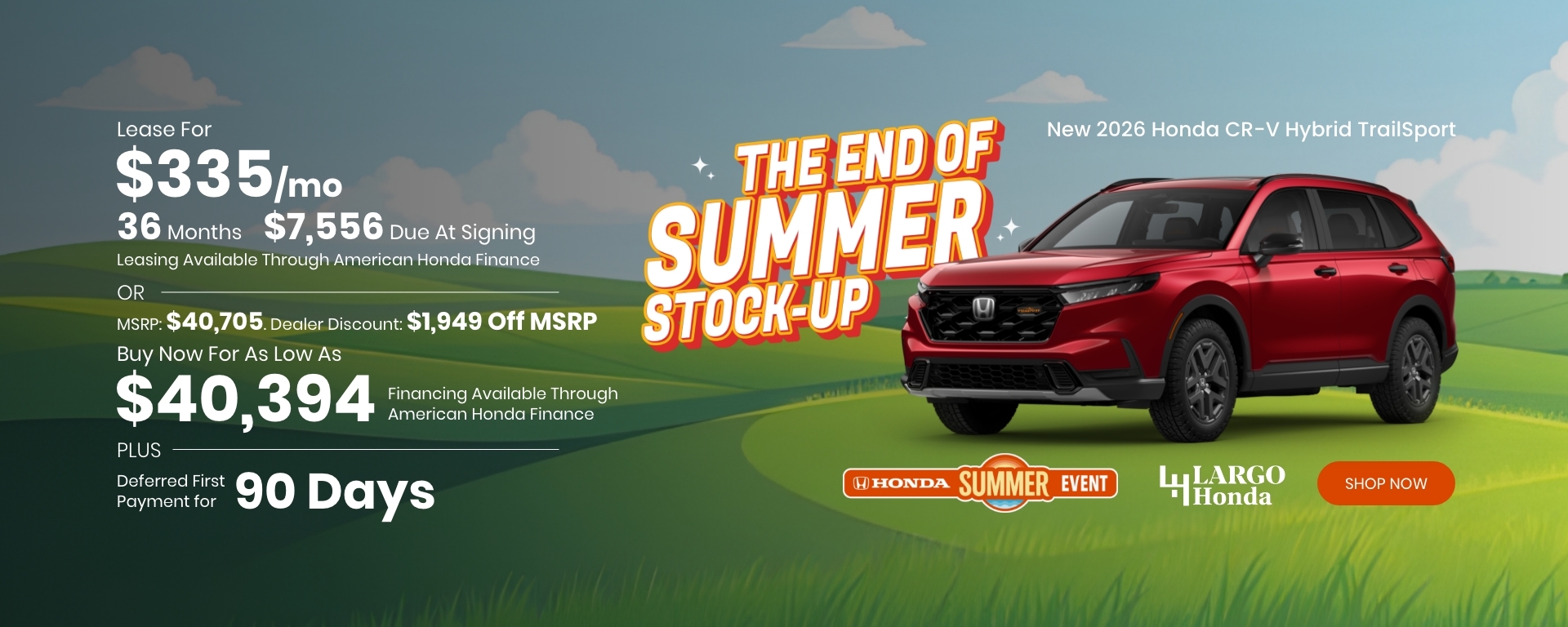 Lease a New 2026 Honda CR-V Sport-L