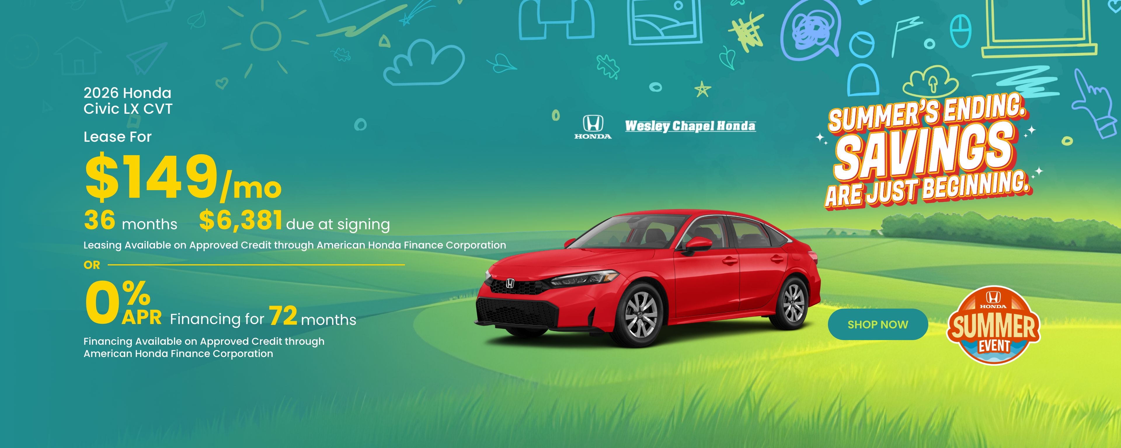 Lease a New Honda Civic LX
