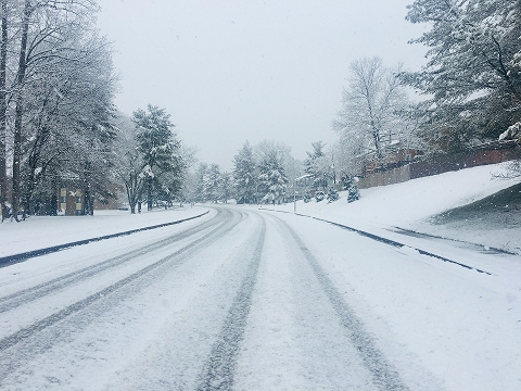 snowy road