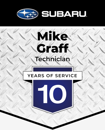 Mike Graff, 10 Years of Service, Technician at Lee's Summit Subaru