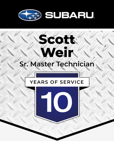 Scott Weir, 10 Years of Service, Senior Master Technician at Lee's Summit Subaru