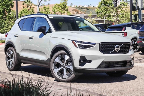 white 2026 Volvo XC40 SUV parked at the Volvo Cars Mission Viejo lot in Mission Viejo, CA