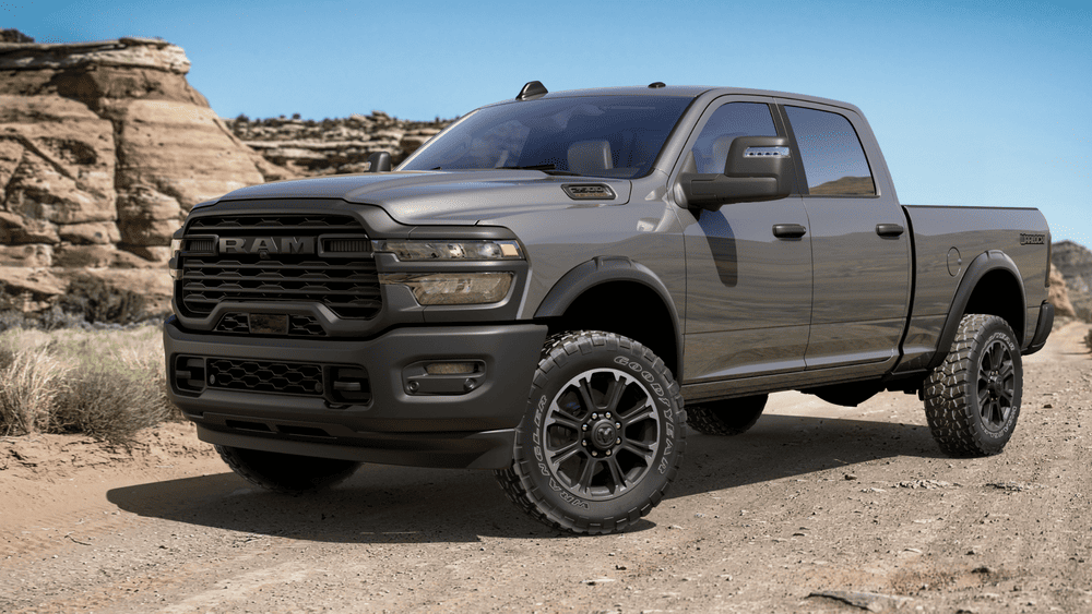 2026 Ram Heavy Duty in gray with RAM grille and off-road tires for high-stakes towing in Margate FL