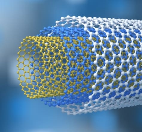 Illustration of the layers of Carbon Steel windshield protection filling microscopic peaks and valleys in the glass