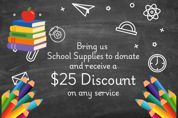 Bring in school supplies