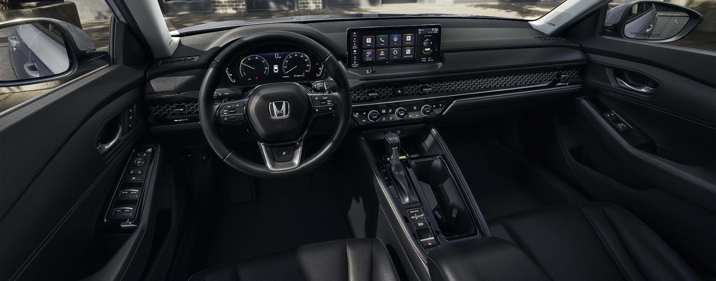 Black interior in a 2026 Honda Accord Hybrid Touring