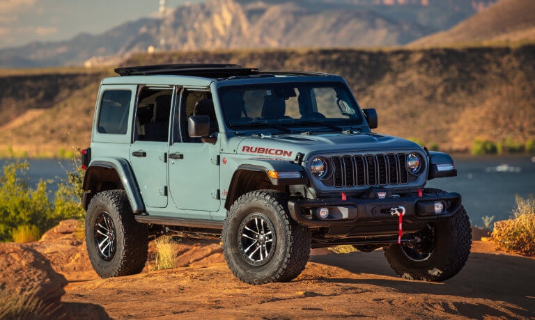 2026 Jeep Wrangler parked by lake