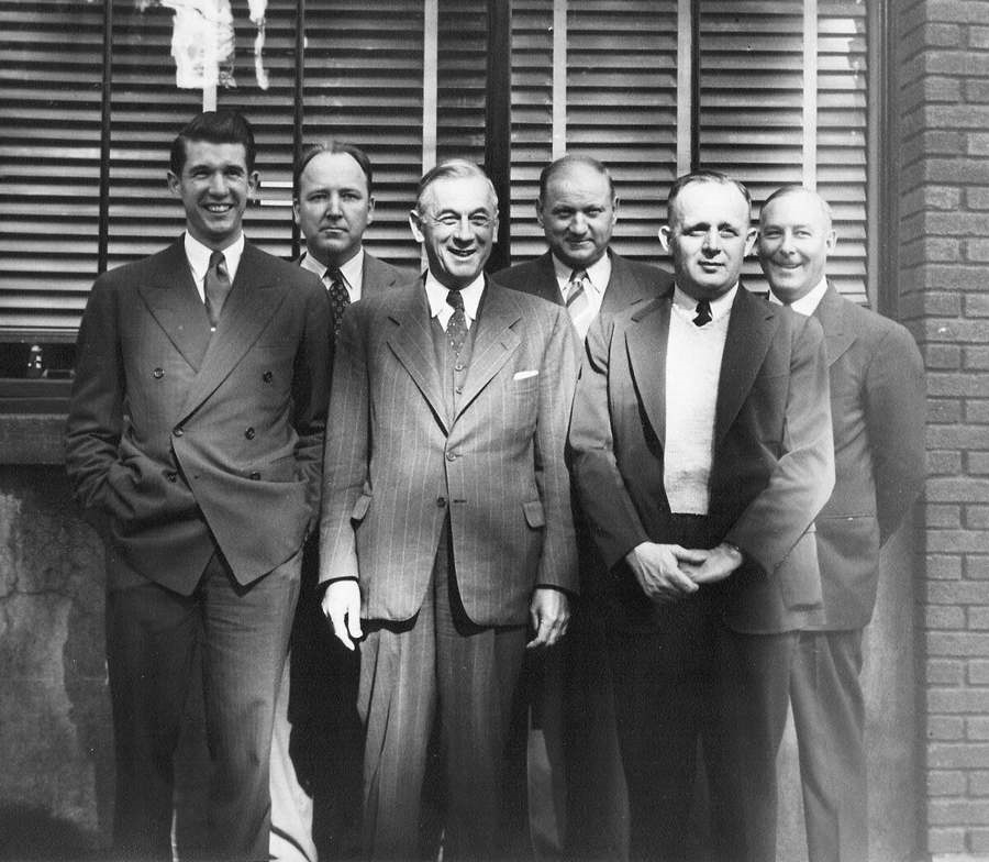 Kenneth Dahl with leadership team in the 1940s