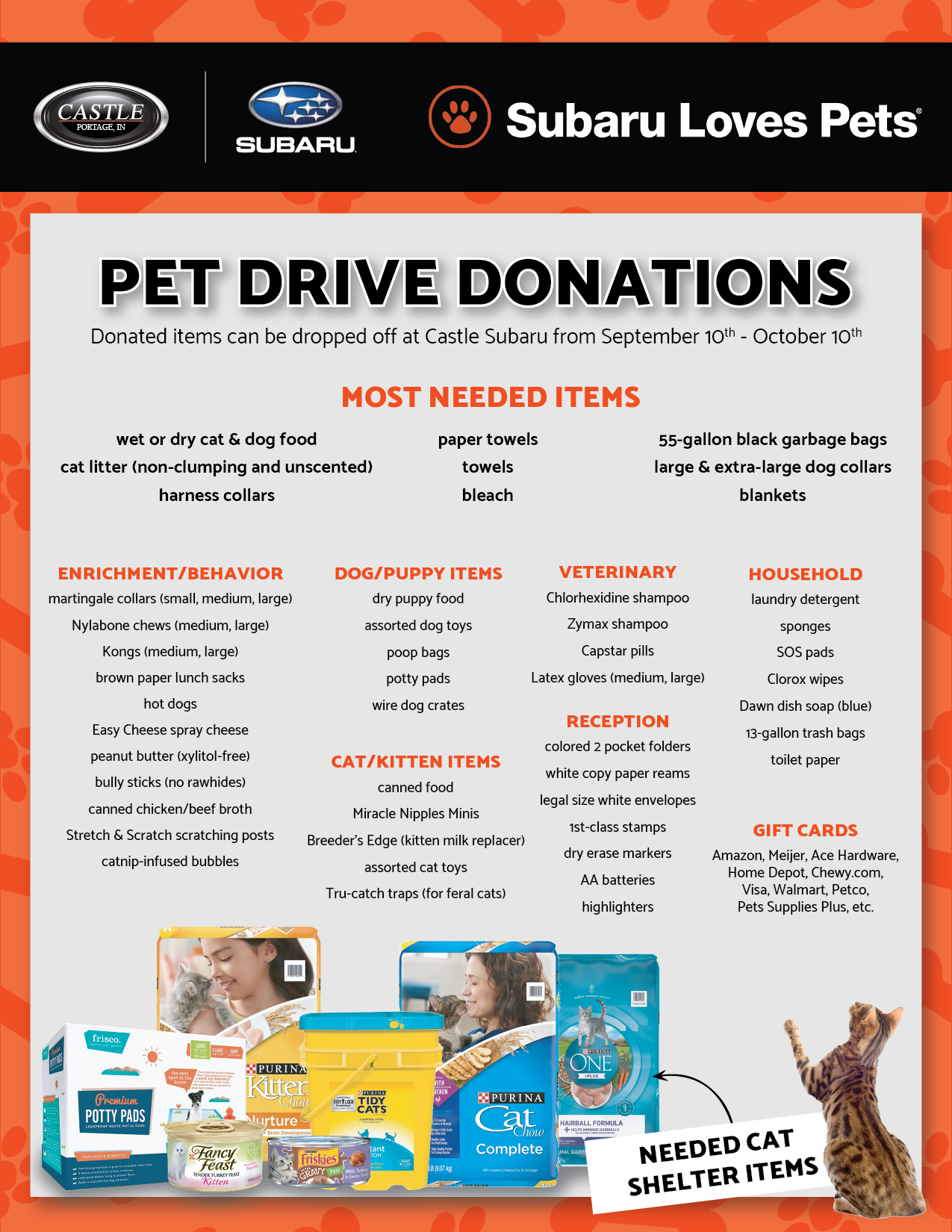 Subaru Loves Pets Adoption Event at Castle Subaru Portage