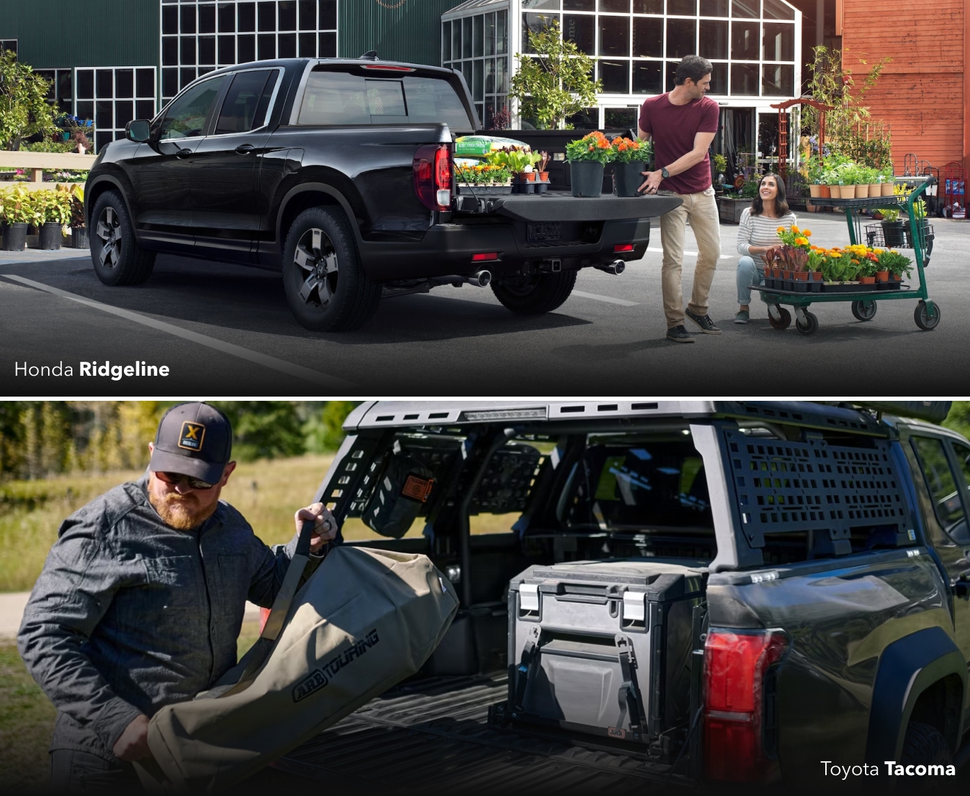 Toyota Tacoma vs. Honda Ridgeline Bed Size & Cargo Capacities