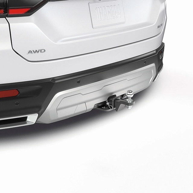 Hitch receiver area at the rear of a 2026 Honda Pilot