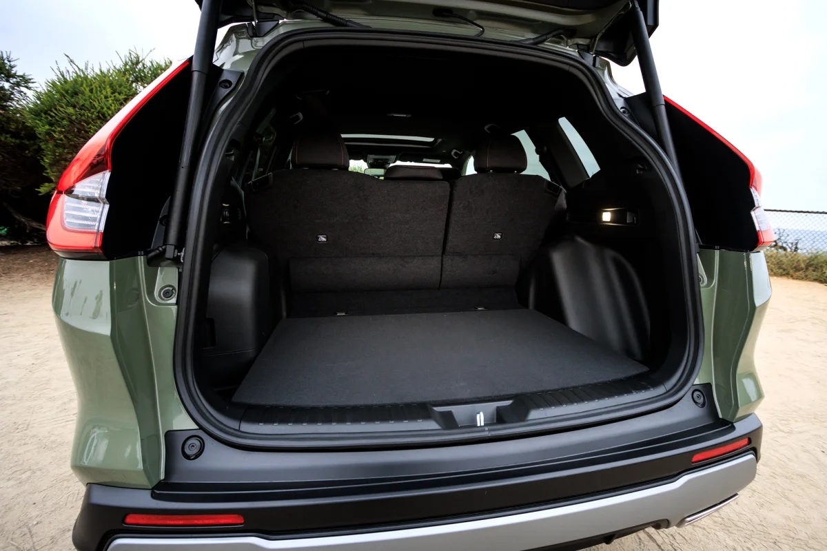 2026 Honda CR-V Hybrid cargo area behind the rear seats, about 36.3 cubic feet