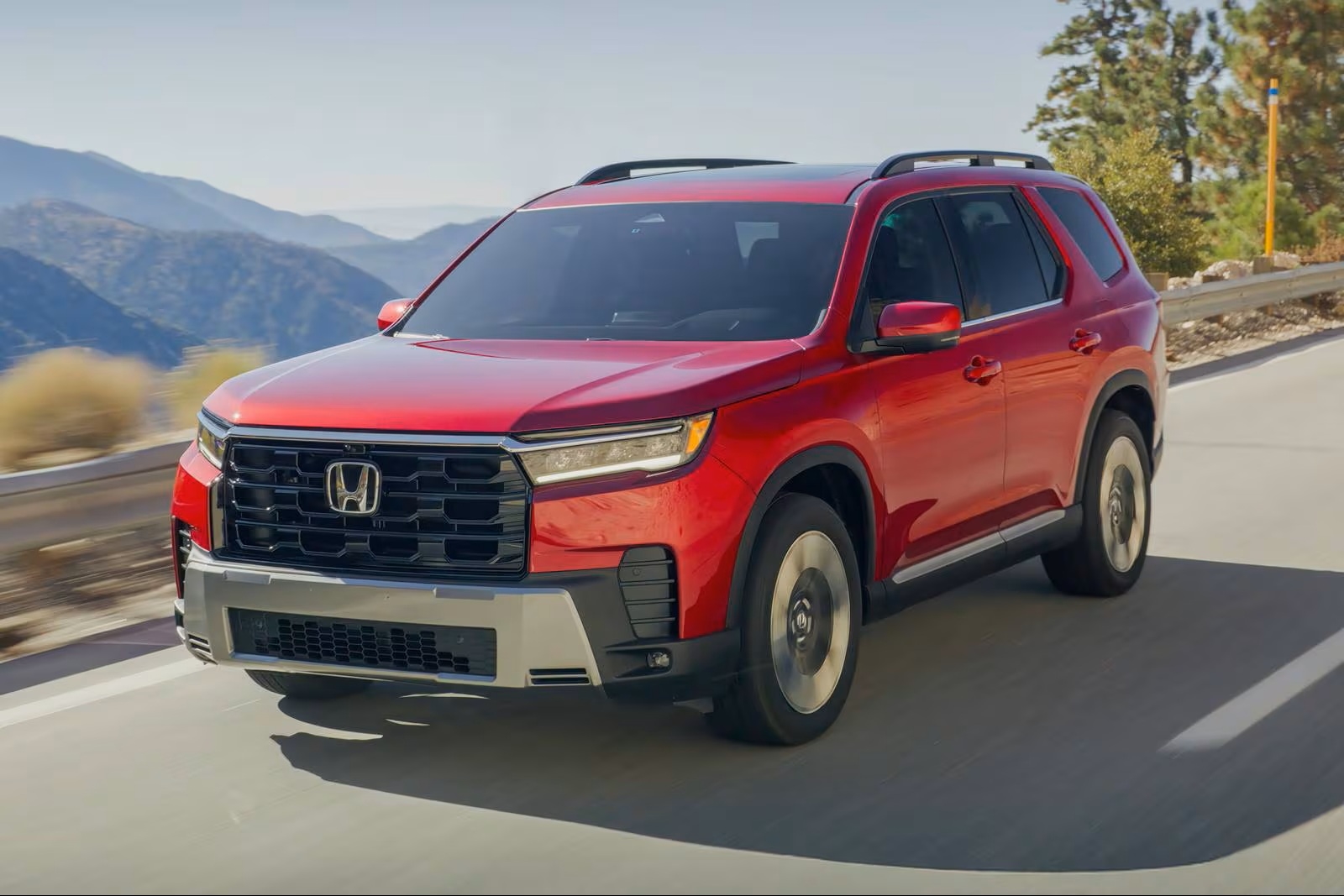 2026 Honda Pilot in front three-quarter view