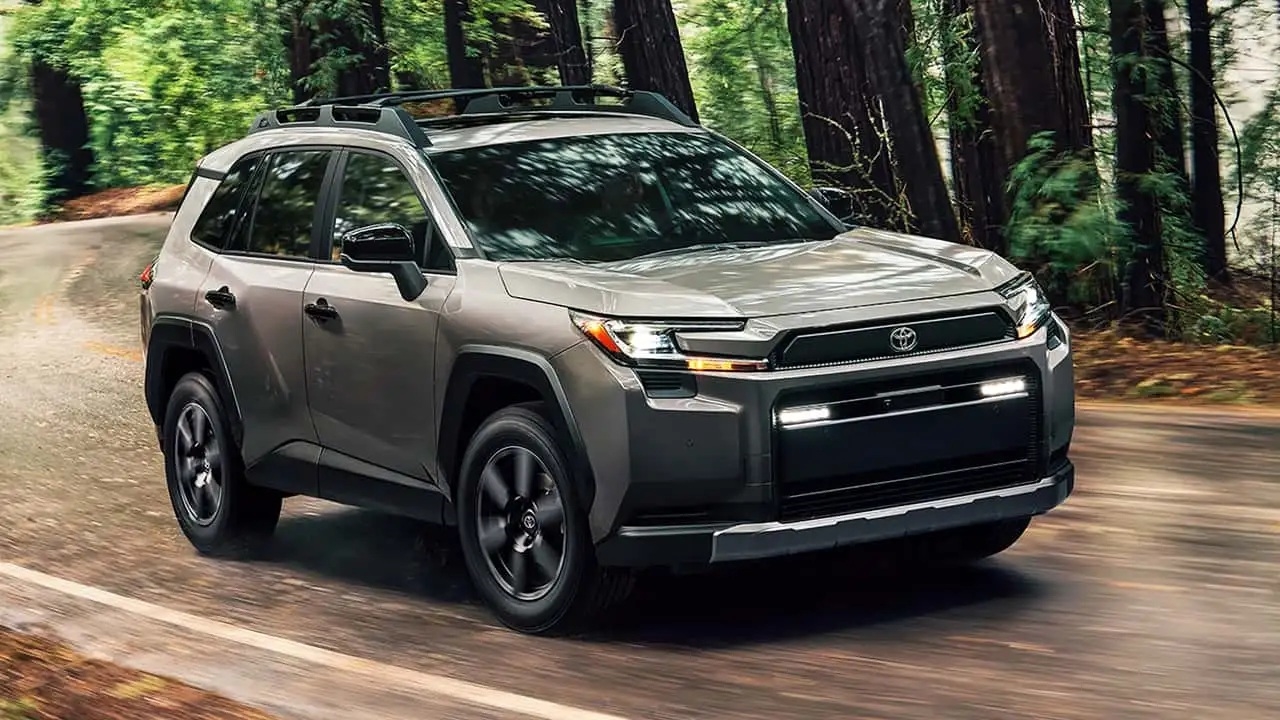 2026 Toyota RAV4 Woodland Hybrid, front three-quarter exterior view